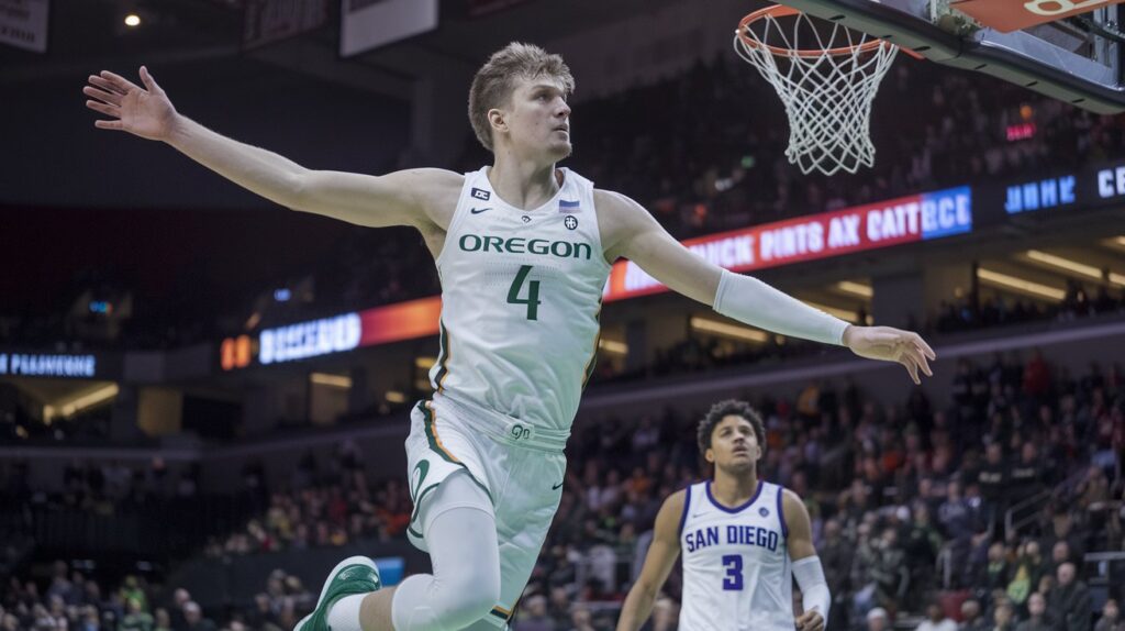 Oregon Ducks Men's Basketball vs. SDSU Basketball Match Player Stats